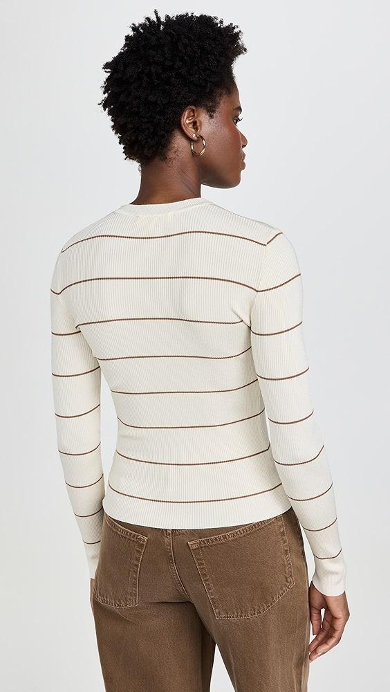 FRAME Striped Rib Crew Top | Shopbop Product Image