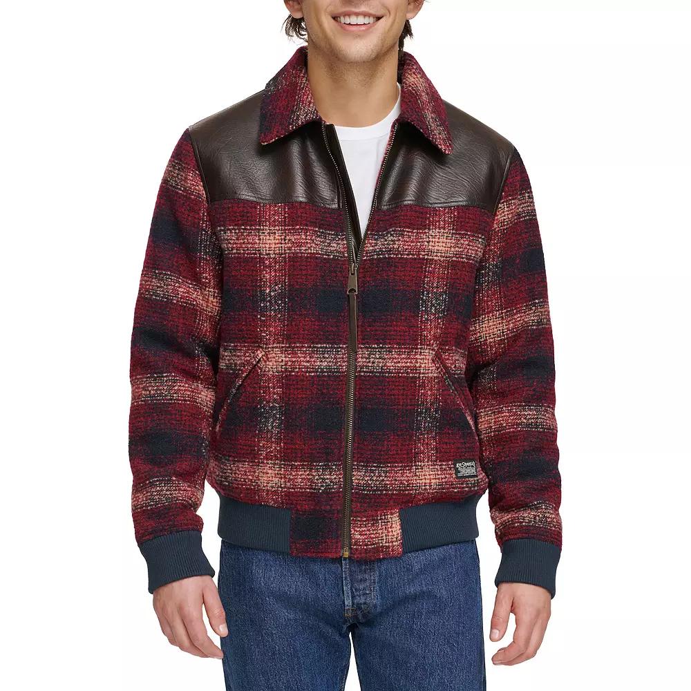 Men's Levi's® Faux Wool & Faux Leather Trucker Jacket,  Product Image