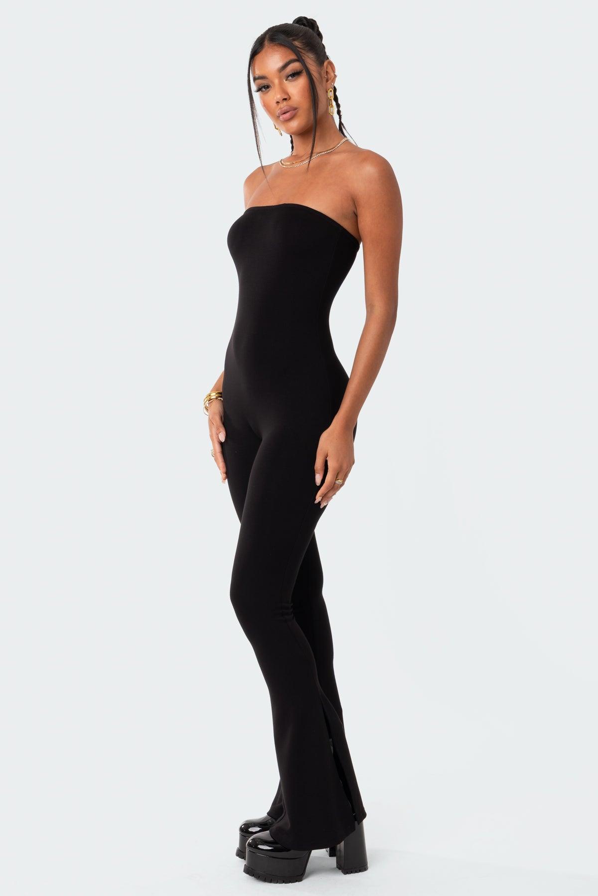 Melina Side Slits Flared Jumpsuit Product Image