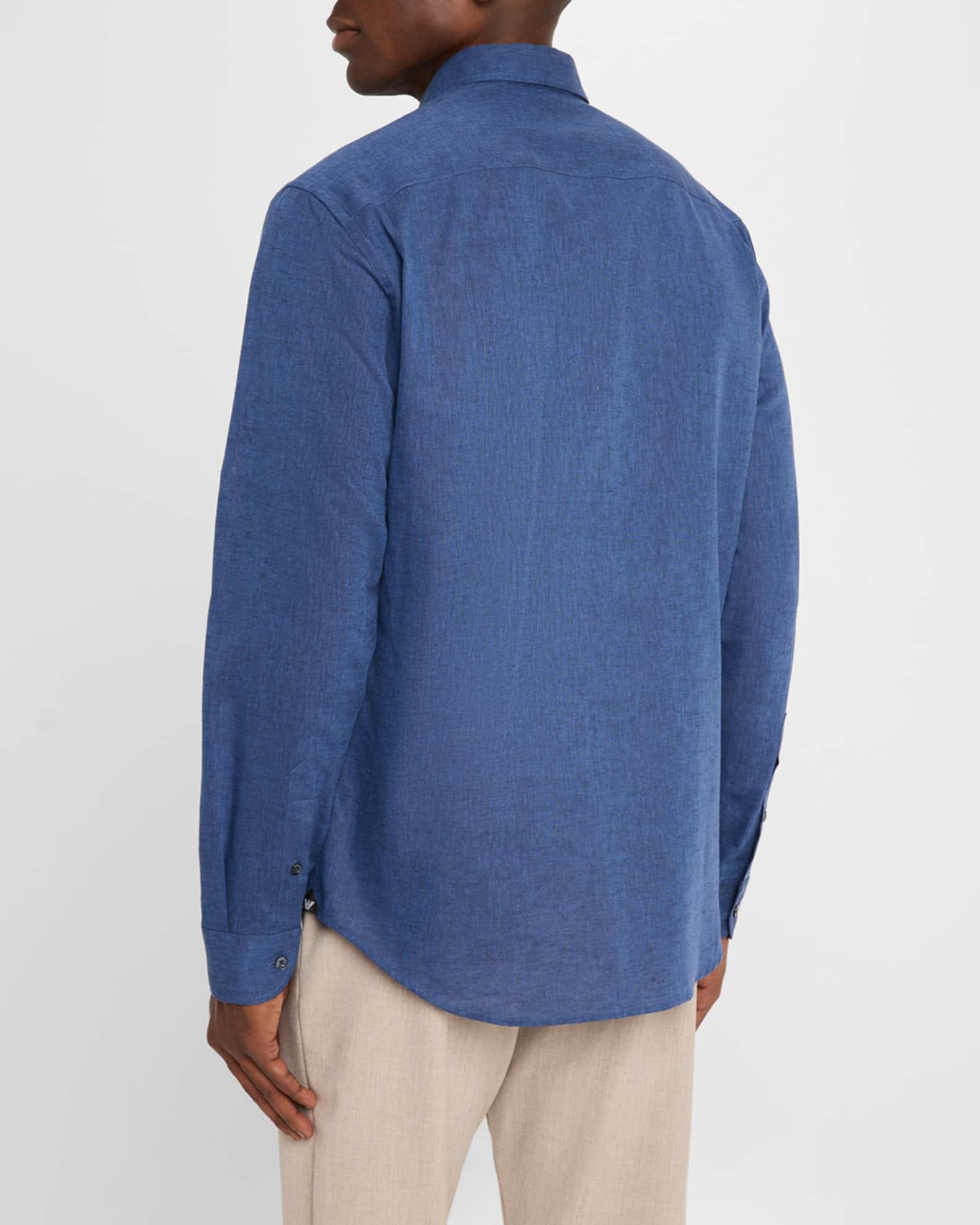 Men's Linen and Cotton Sport Shirt Product Image