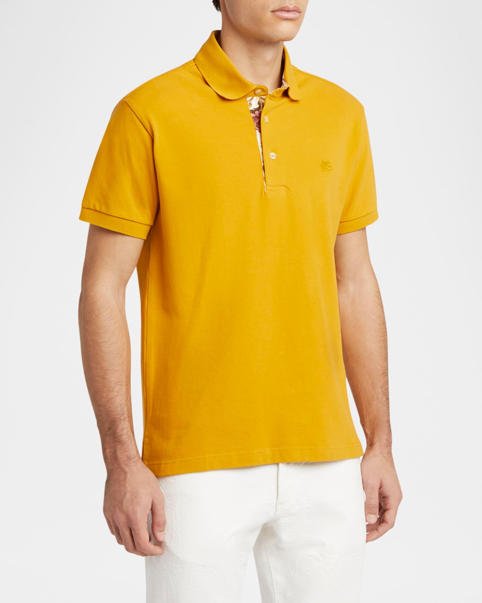 Men's Cotton Logo-Embroidered Polo Shirt Product Image