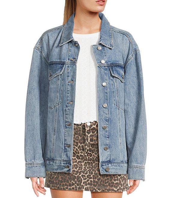 Daze Beau Boyfriend Oversized Denim Jacket Product Image