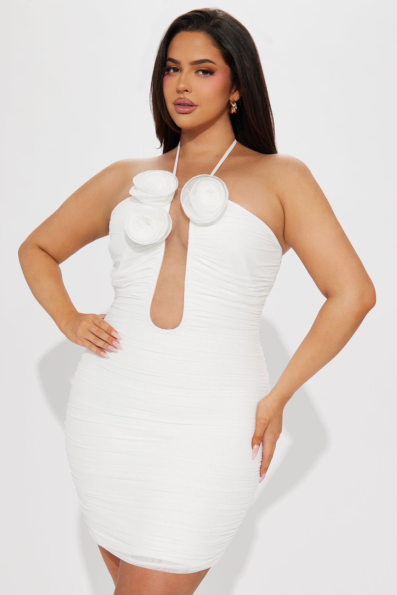 Sierra Bandage Mini Dress - White Product Image