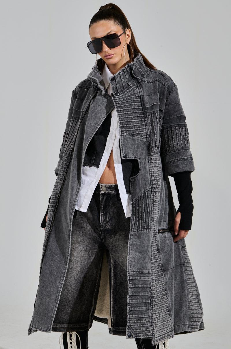VORTEX DENIM TRENCH COAT Product Image