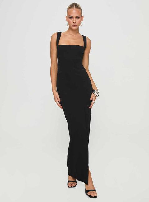 Bombshell Maxi Dress Black Product Image