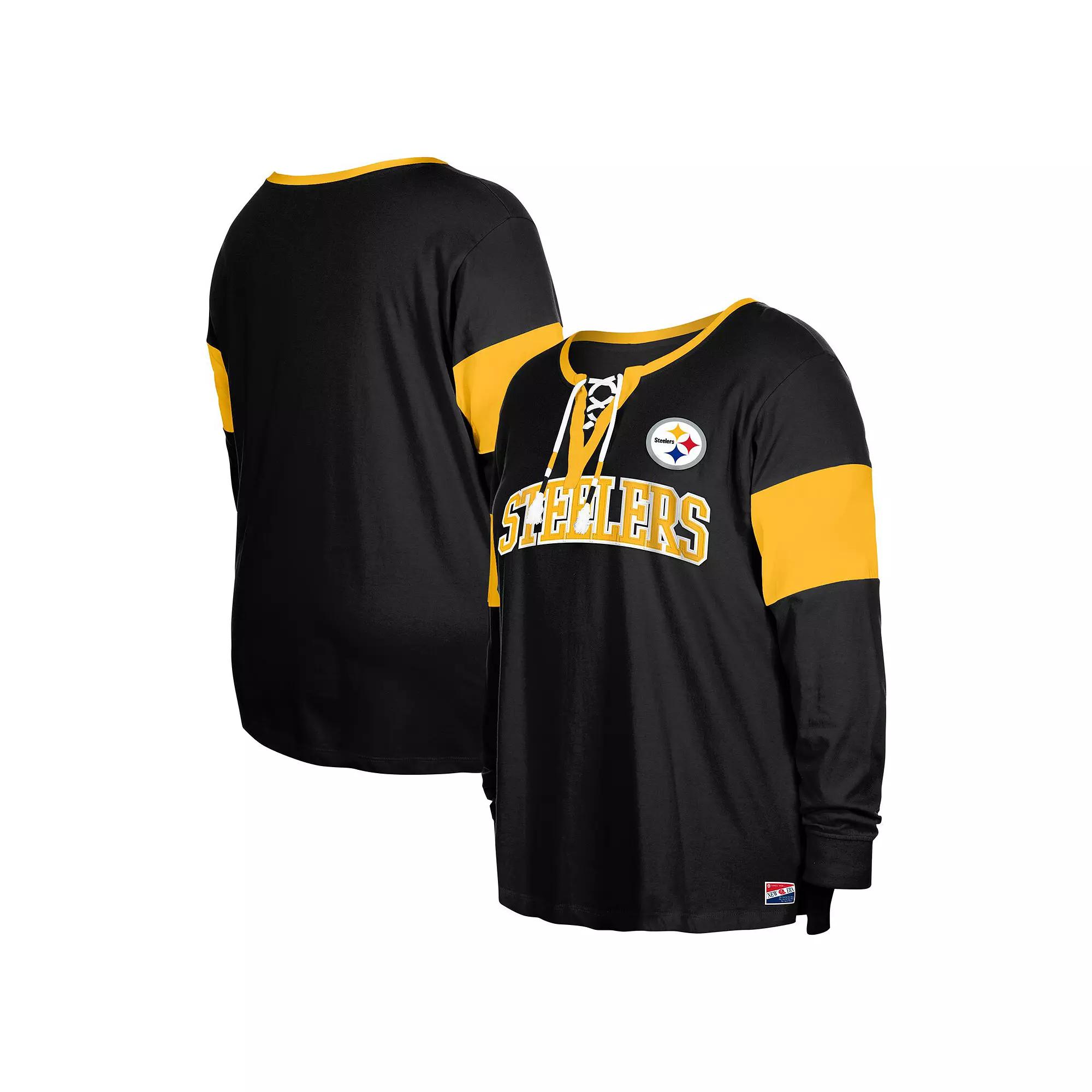 Women's New Era Black Pittsburgh Steelers Plus  Product Image