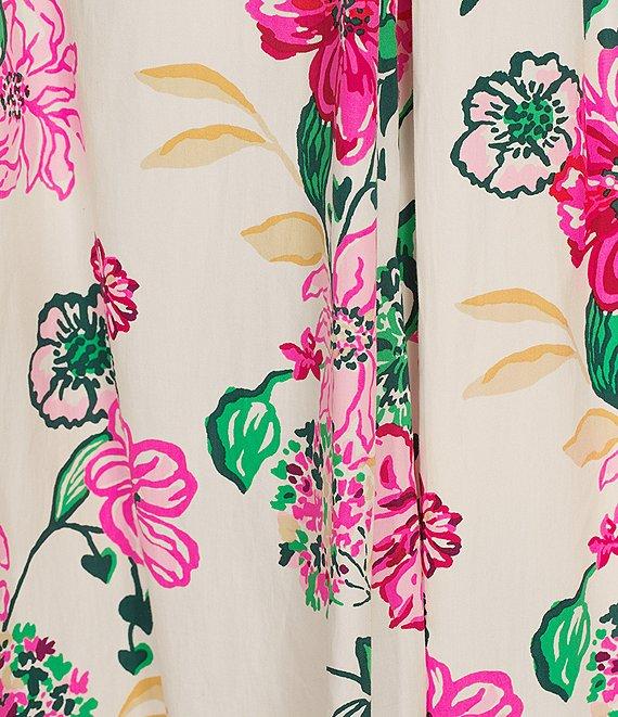 Lilly Pulitzer Lillyanna Cotton Poplin Printed Square Neck Sleeveless Midi Dress Product Image