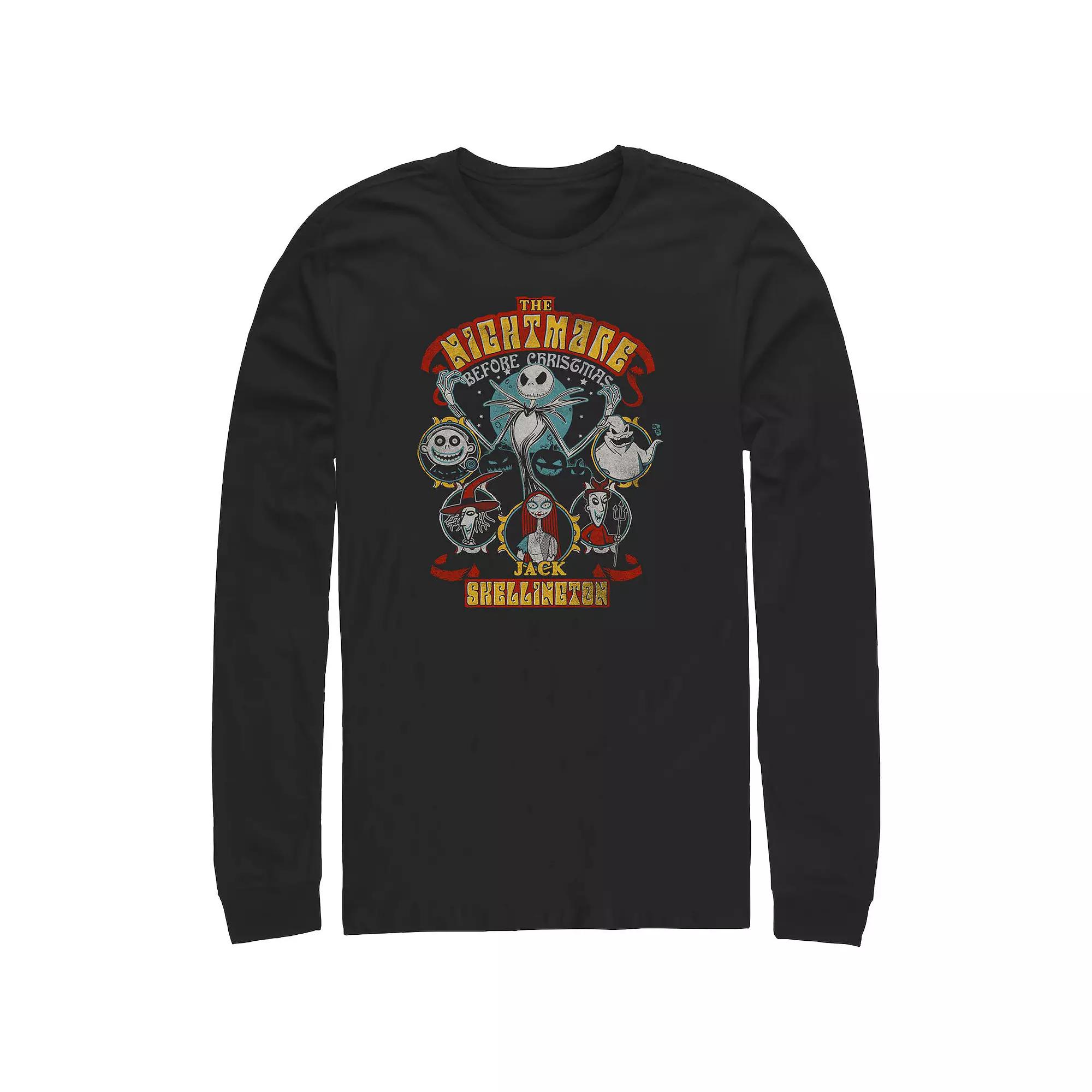 Disney's The Nightmare Before Christmas Lineup Long Sleeve Men's Graphic Tee,  Product Image