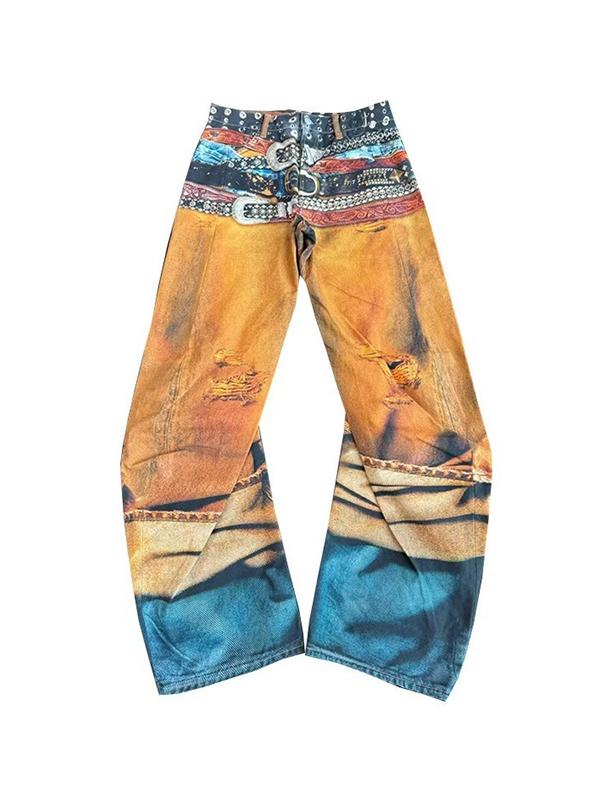 Men's Street Loose Jeans Product Image