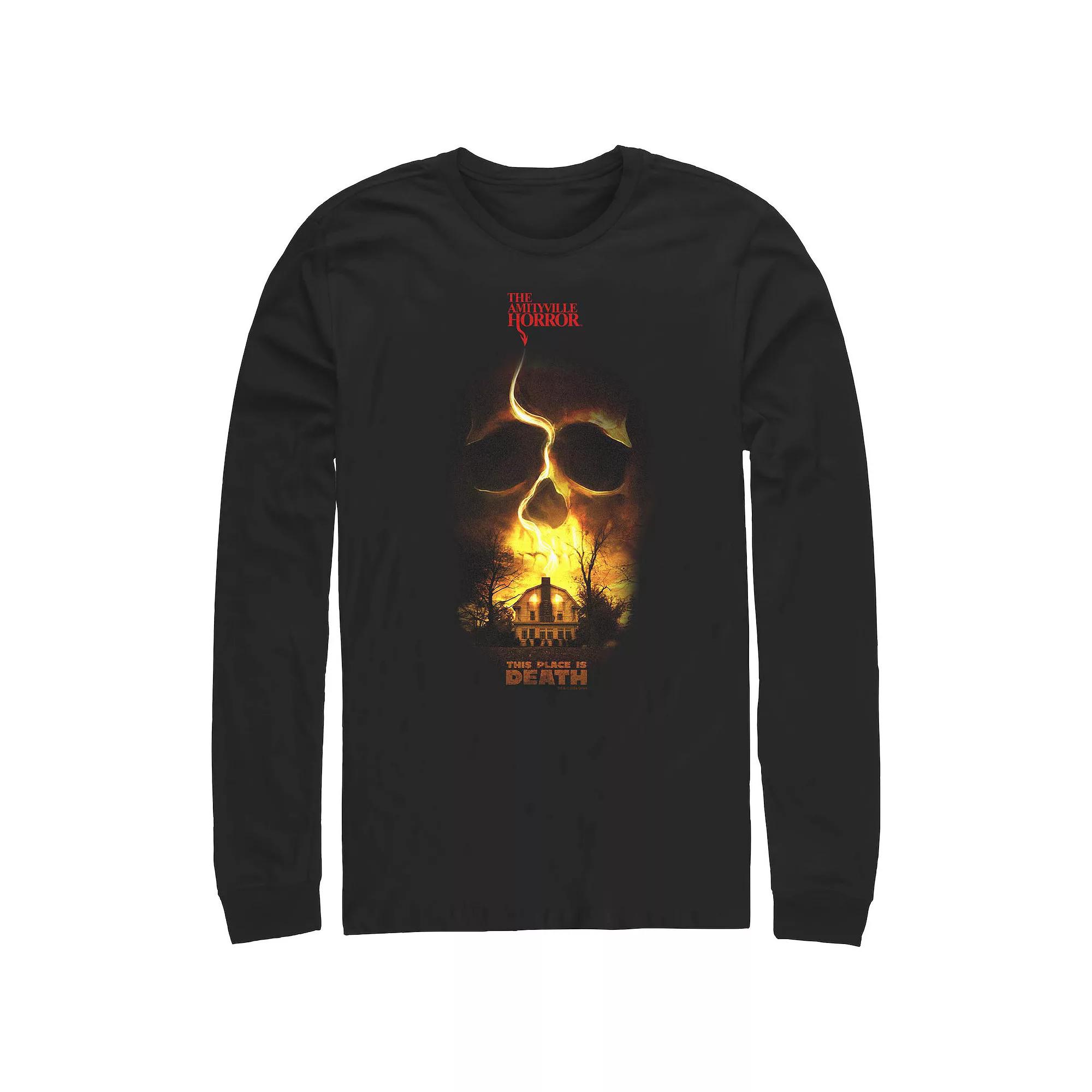 Men's The Amityville Horror The Place Is Death Long Sleeve Graphic Tee,  Product Image