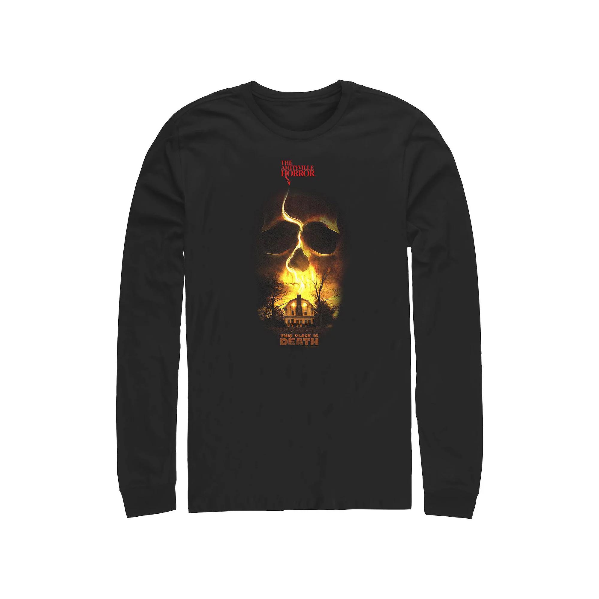 Disney's The Amityville Horror The Place Is Death Long Sleeve Graphic Tee, Men's, Size: 4XB, Black Product Image