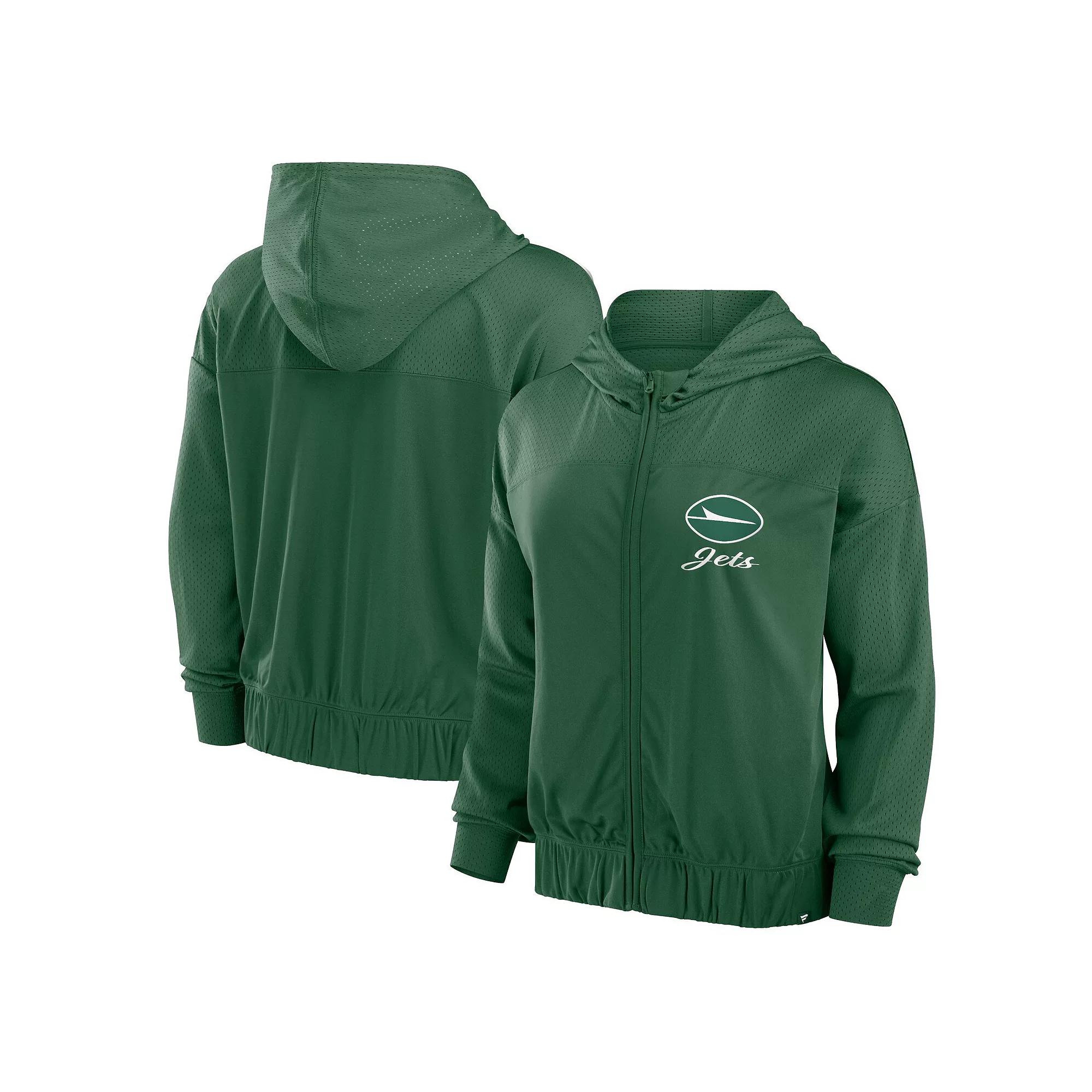 Women's Fanatics Green New York Jets Script Lock Full-Zip Hoodie,  Product Image