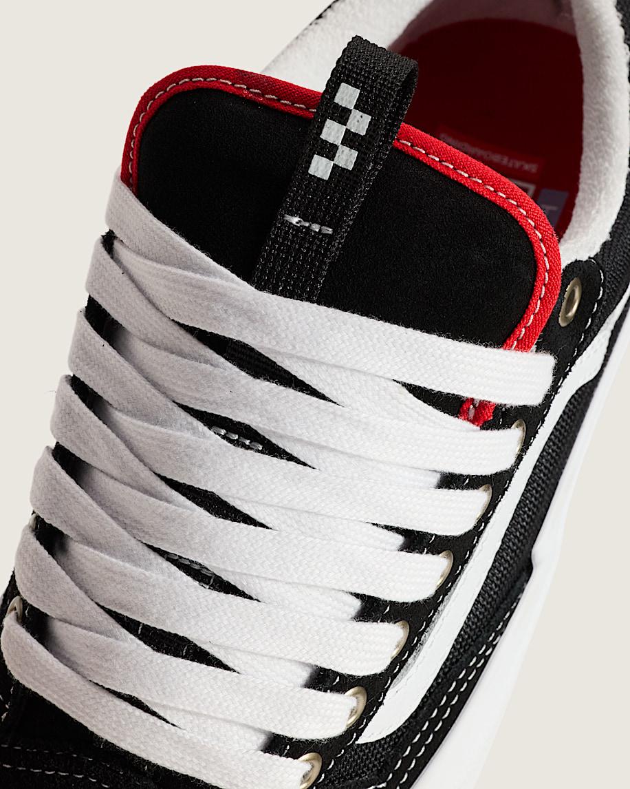 Skate Old Skool 36+ Shoe in Black / White / Red| Vans US Product Image