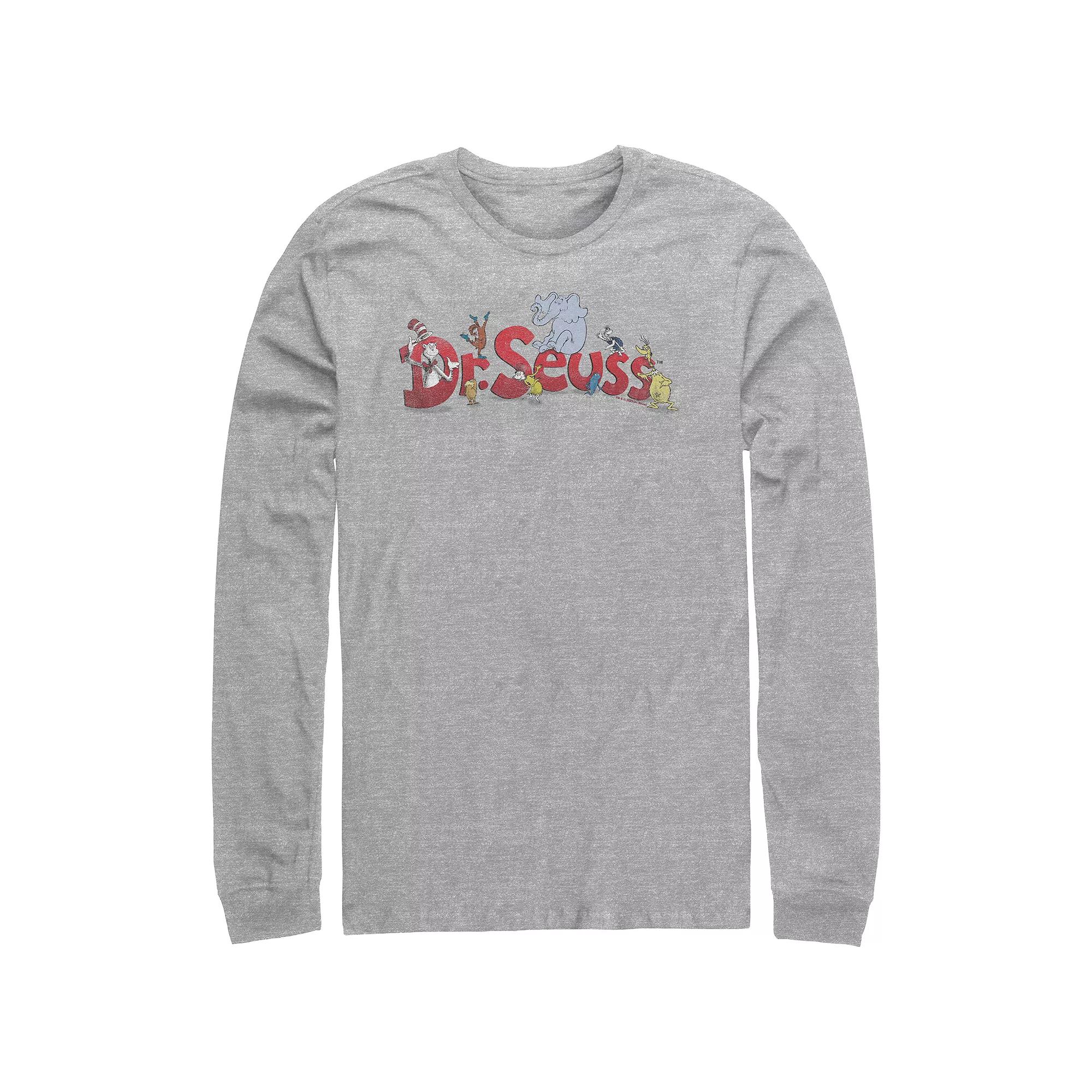 Men's Dr. Seuss Characters Long Sleeve Graphic Tee,  Product Image