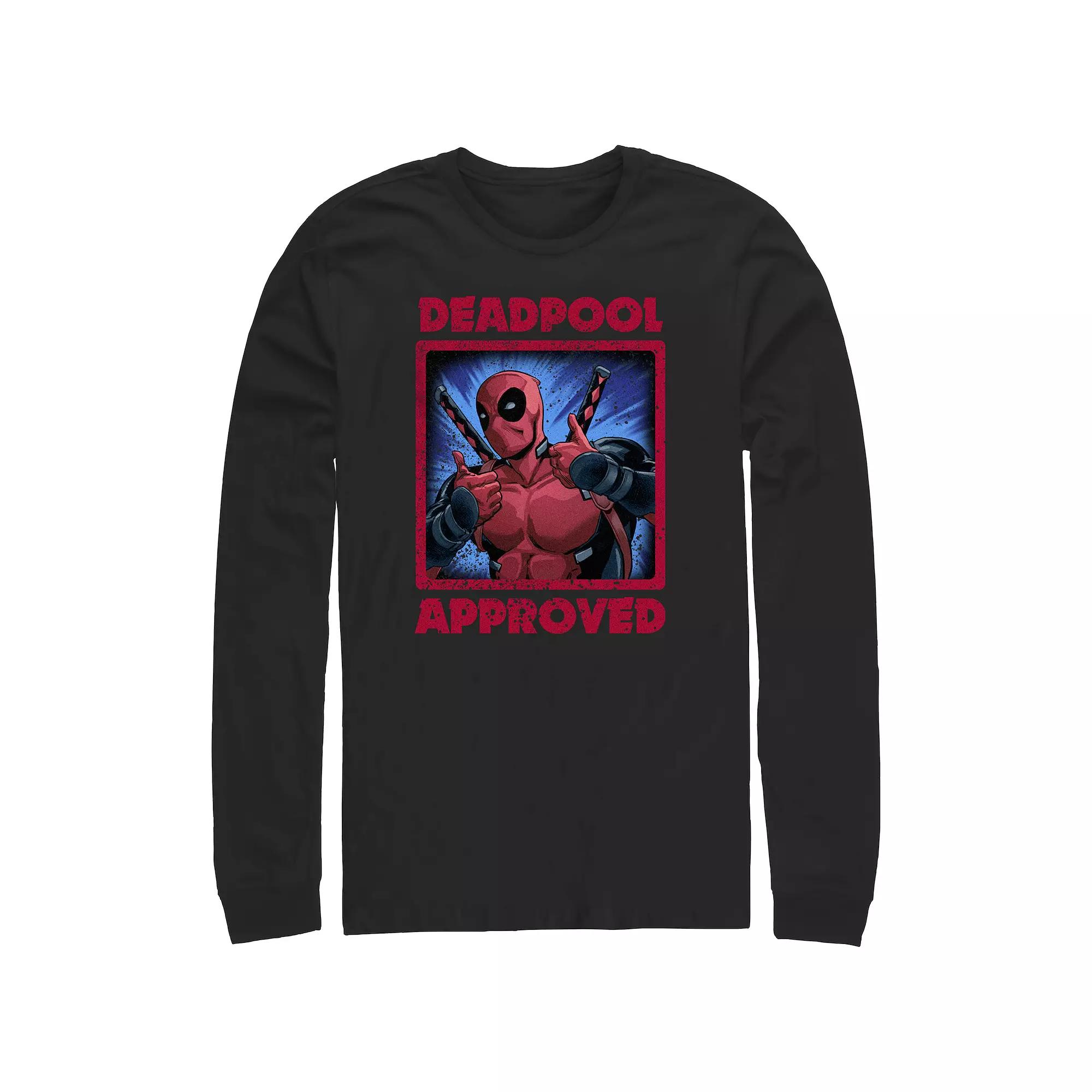Big & Tall Marvel Deadpool Approved Poster Long Sleeve Graphic Tee, Men's,  Product Image