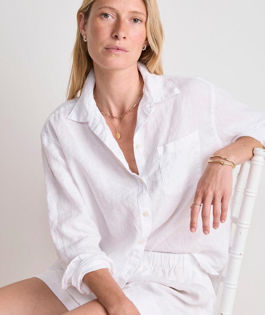 Linen Relaxed Button-Down Product Image