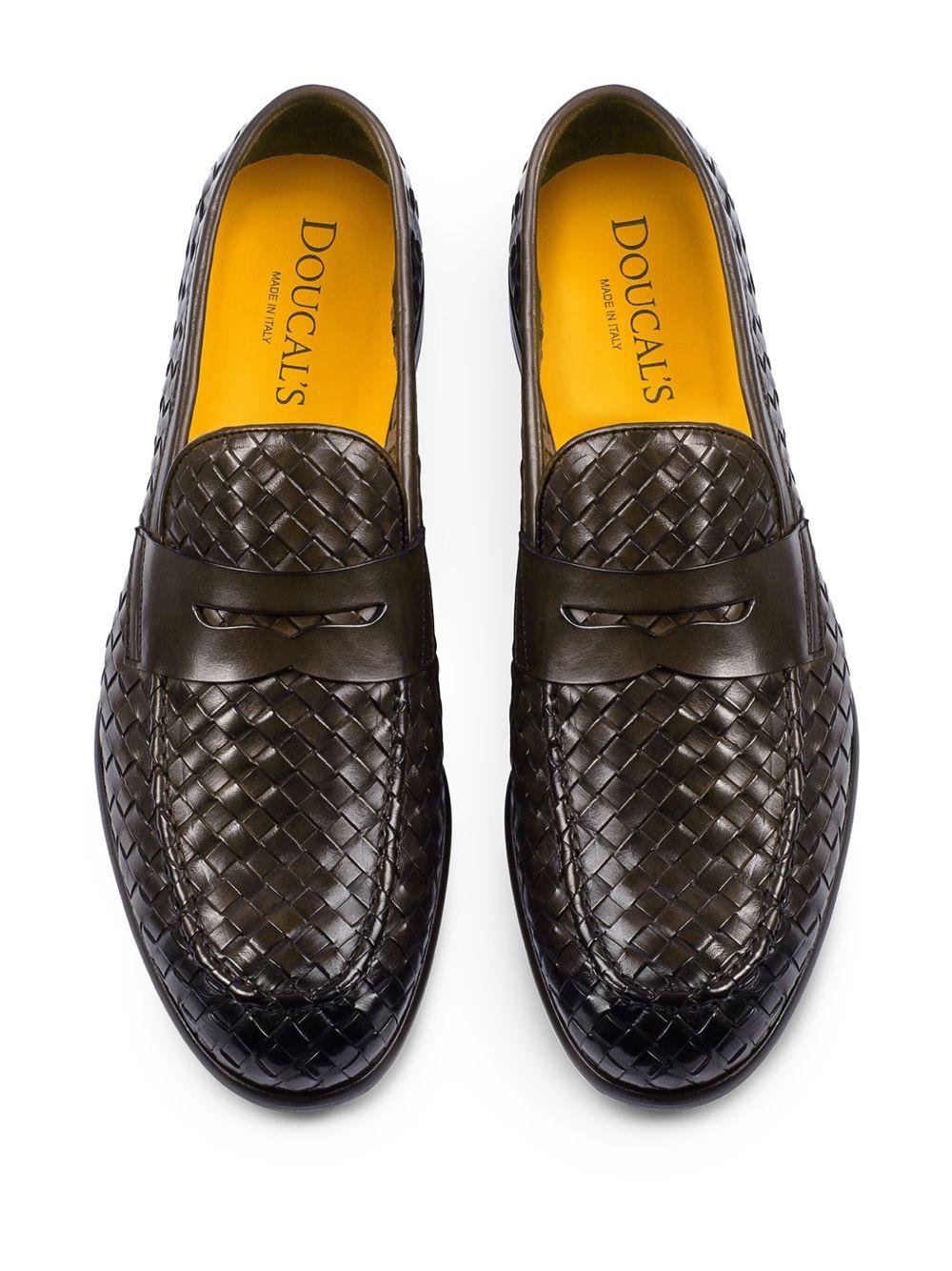 woven leather loafers  Product Image