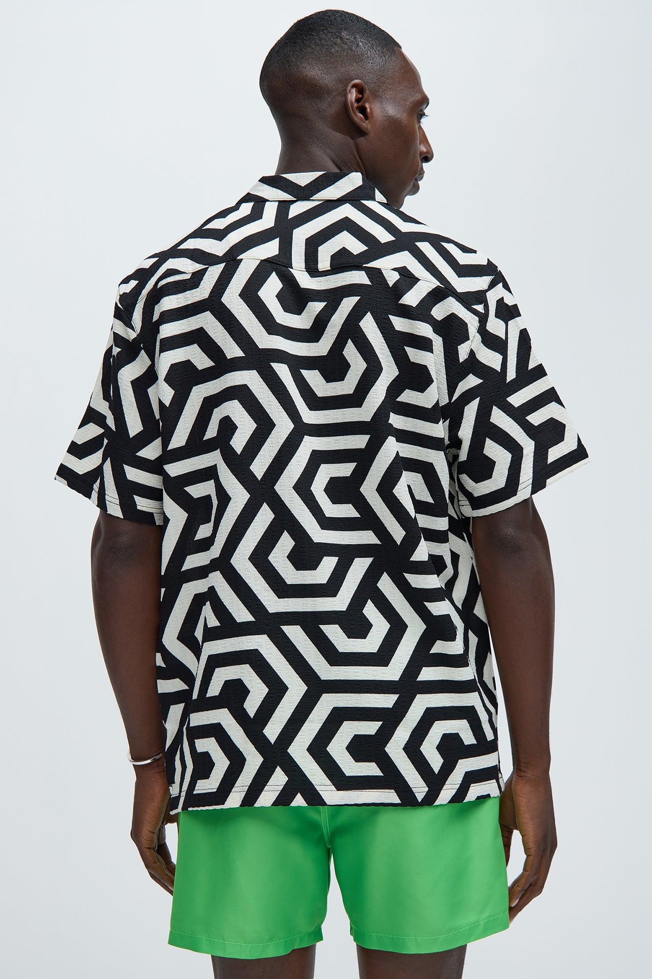 Overlapping Shirt - Off  White/combo Product Image