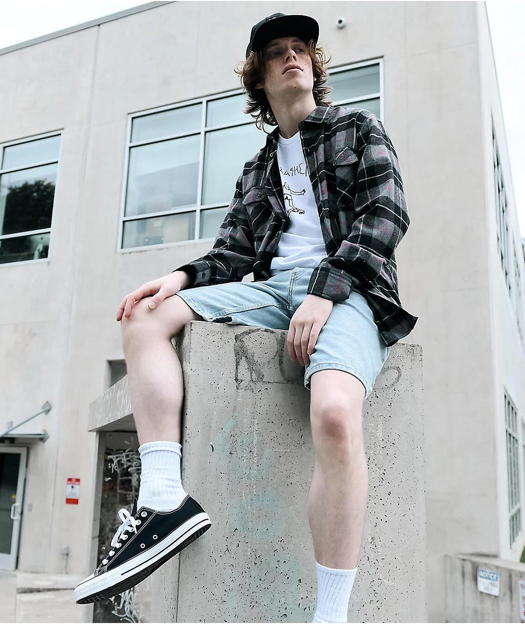 Empyre Colby Loose Fit Denim Skate Shorts Product Image