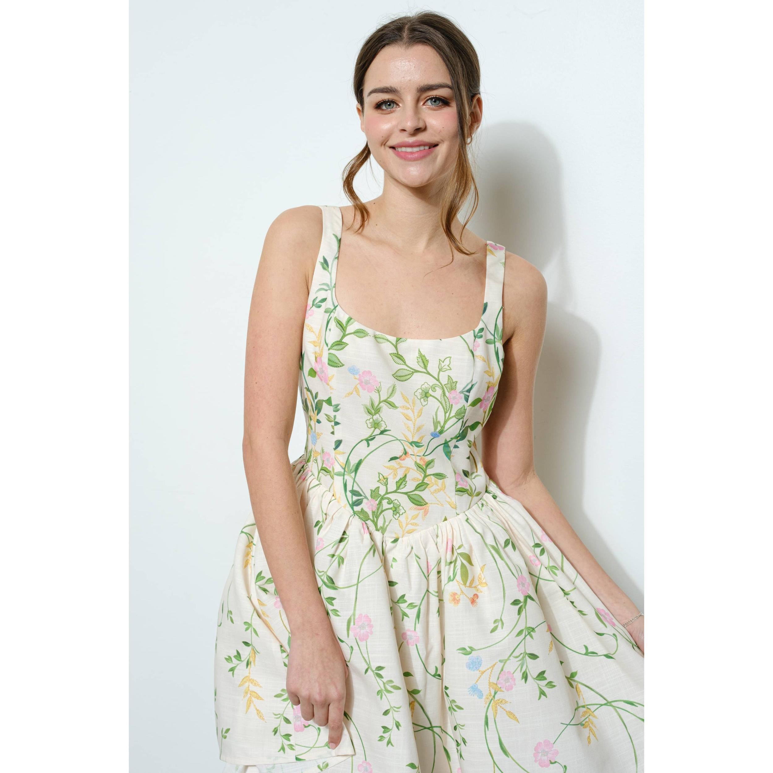 Adeline Flare Mini Dress Product Image