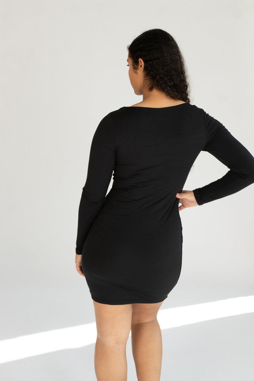Long Sleeve Square Neck Mini Dress Product Image