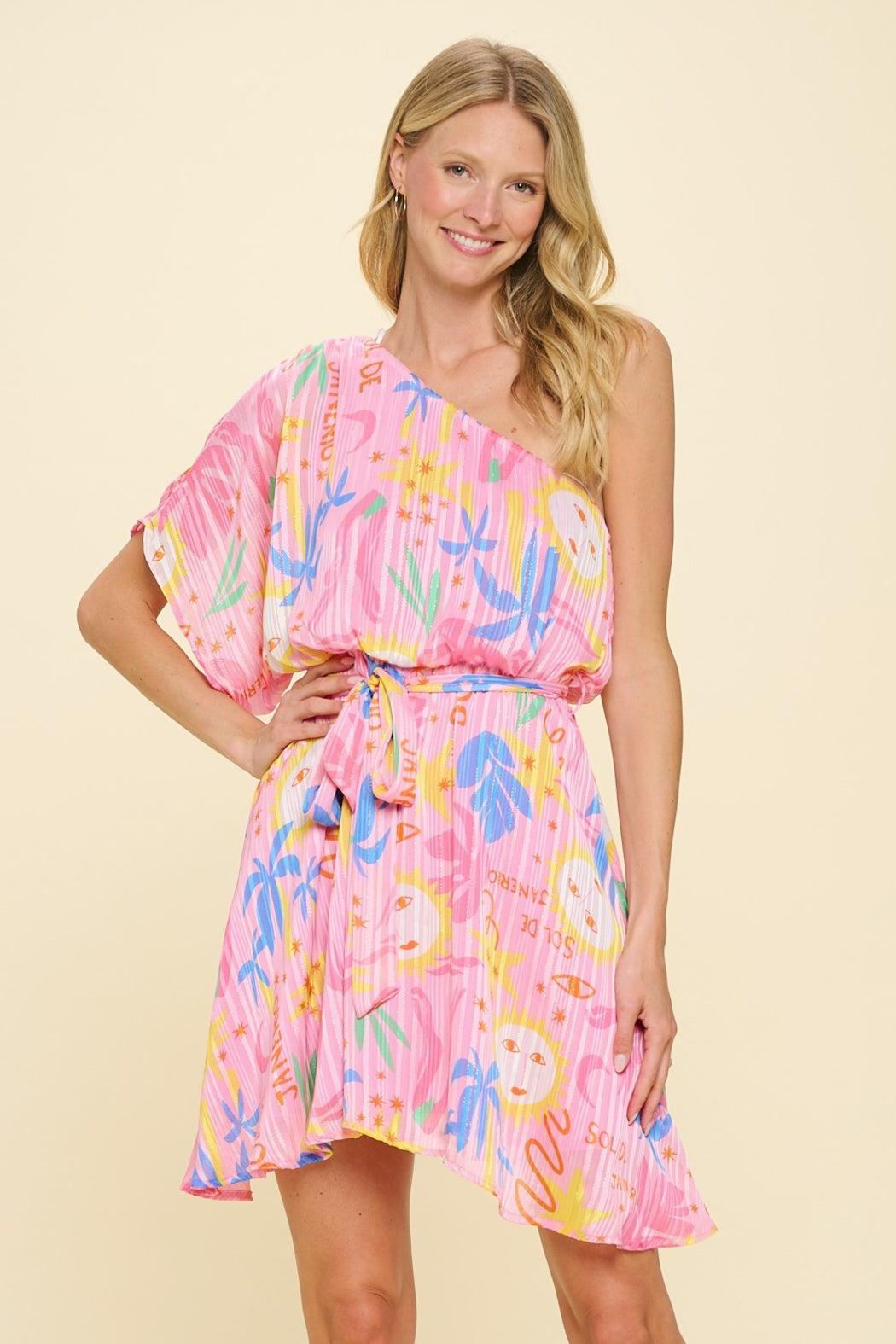 Soleil Pink Island Hopper Dress Product Image