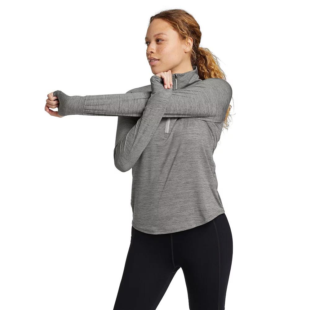 Women's Eddie Bauer Resolution Quarter Zip Hoodie, Size: XL, Dark Grey Product Image