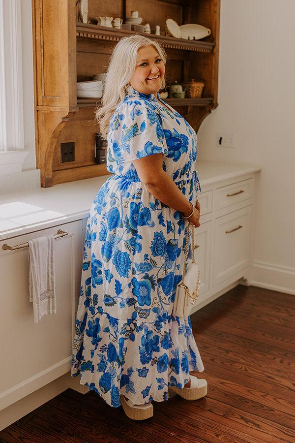 Catalina Island Views Floral Maxi Dress Curves Product Image