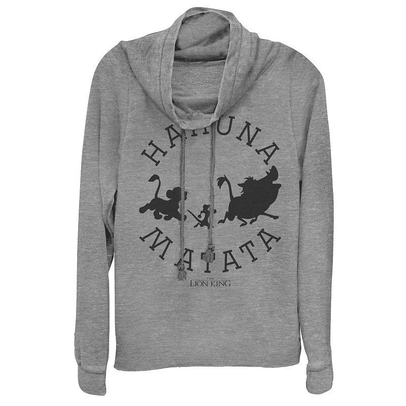 Disney's Lion King Juniors' Hakuna Matata Cowlneck Graphic Lightweight Long Sleeve, Girl's,  Product Image