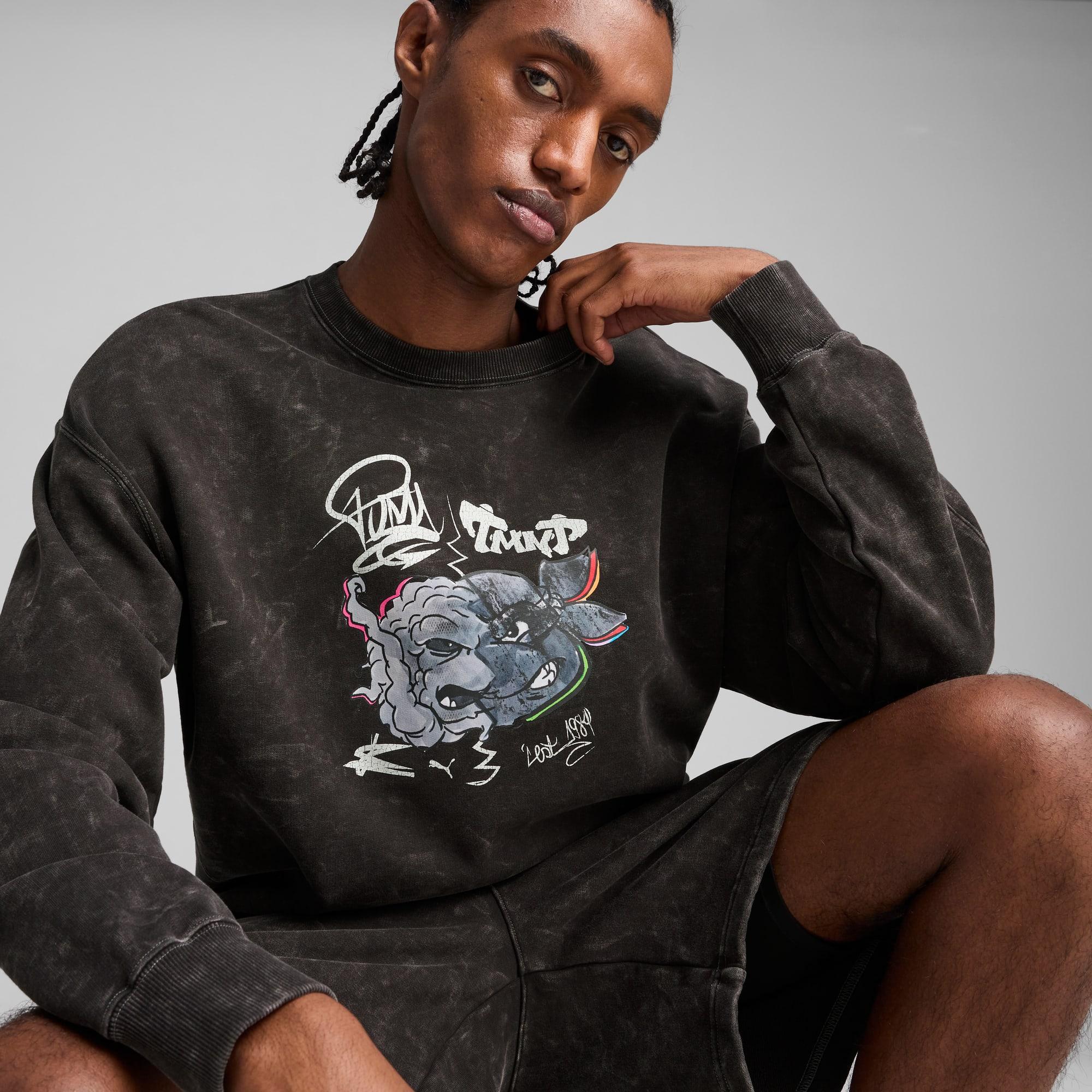 Puma Men's X Tmnt Relaxed Graphic Crew Tr - 630100-37 Male Product Image