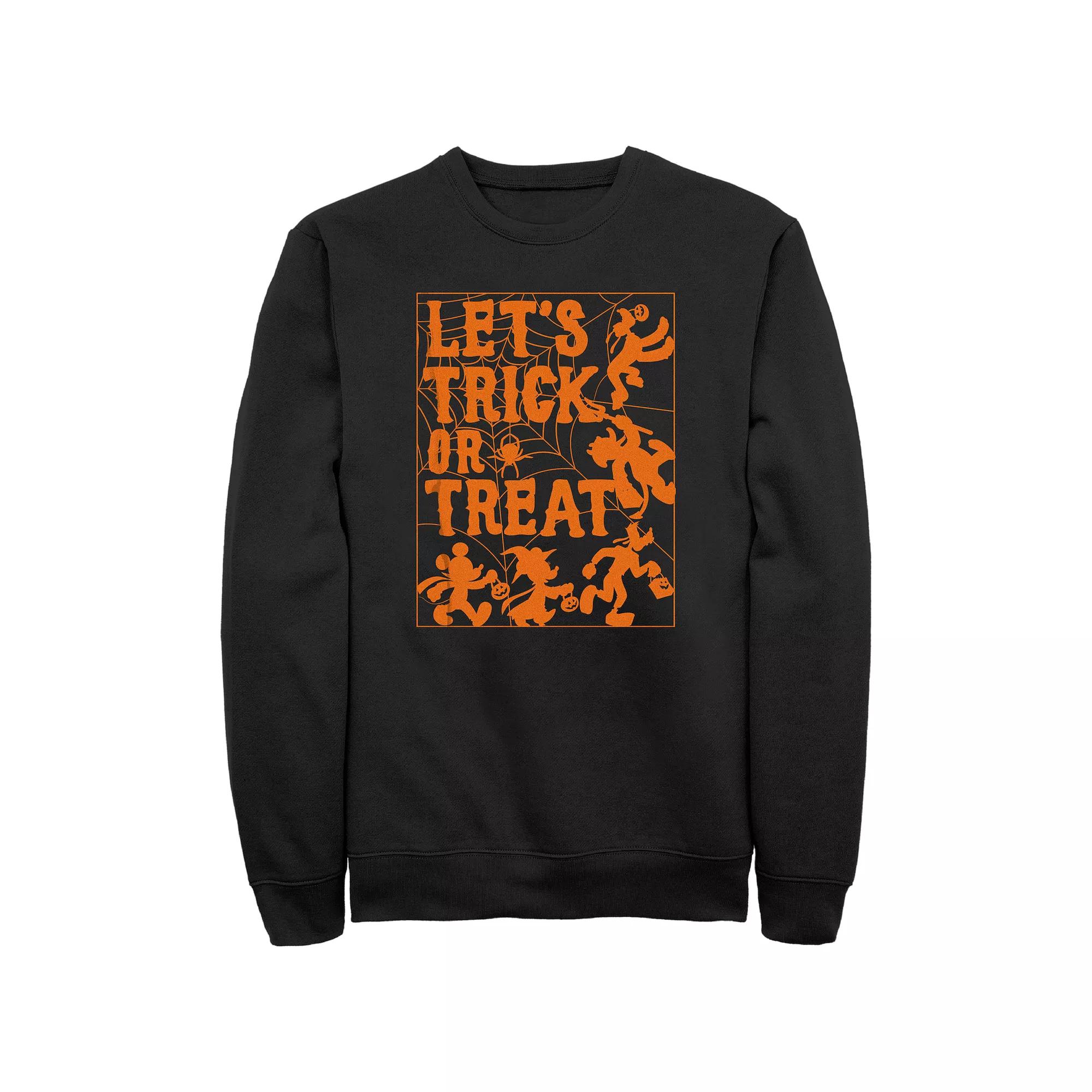 Disney's Mickey Mouse Men's Halloween Let's Trick Or Treat Silhouette Fleece,  Product Image
