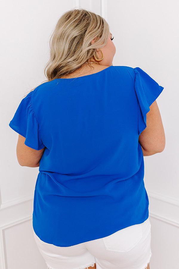 Touring San Fran Shift Top in Royal Blue Curves Product Image