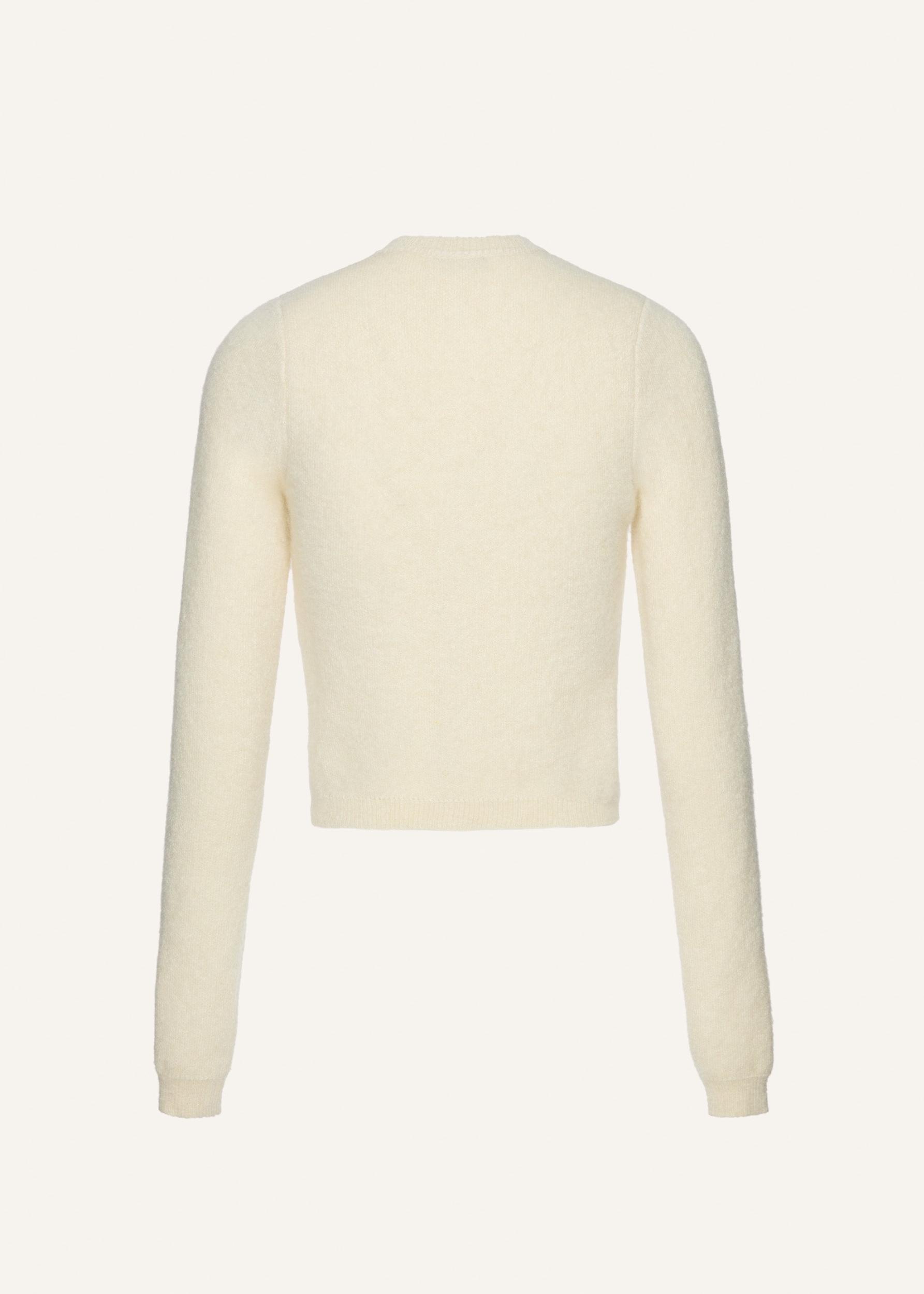 Classic mohair cardigan in cream Product Image