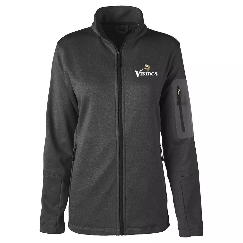 Women's Dunbrooke  Heather Black Minnesota Vikings Freestyle Teflon Shield Full-Zip Jacket, Size: Small, Charco Product Image