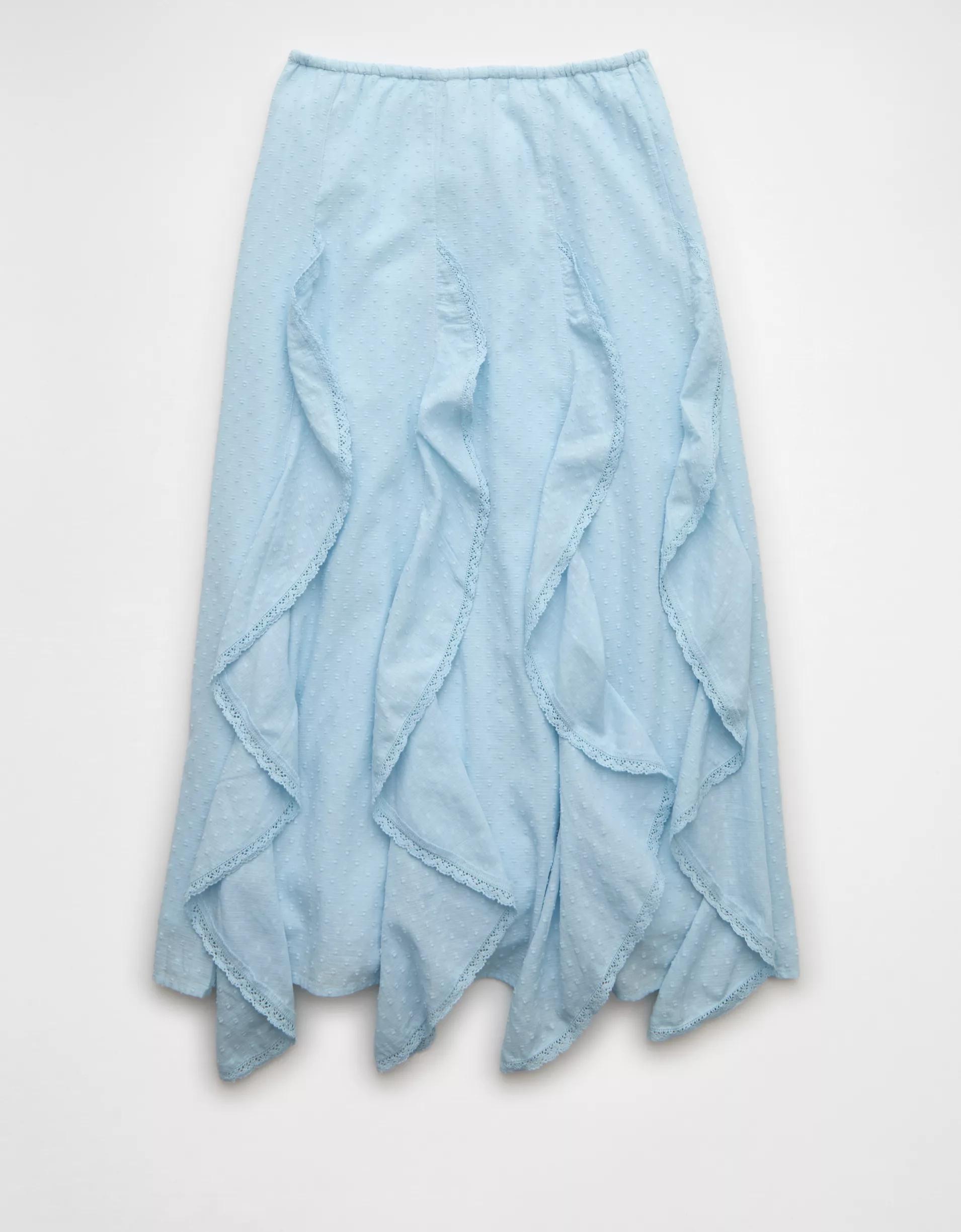 AE High-Waisted Cascade Ruffle Maxi Skirt Product Image