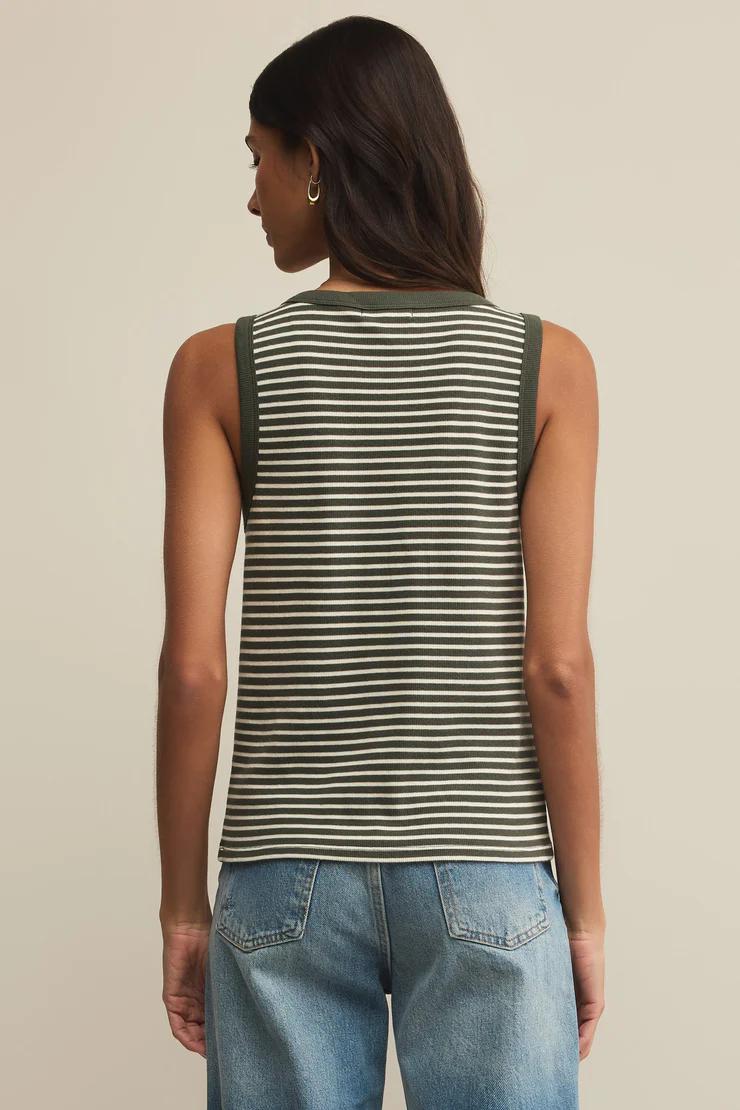 Elin Striped Rib Tank Product Image