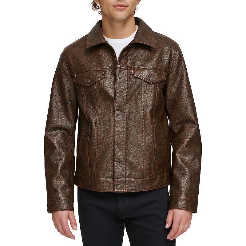 Men's Levi's® Faux Leather Trucker Jacket,  Product Image