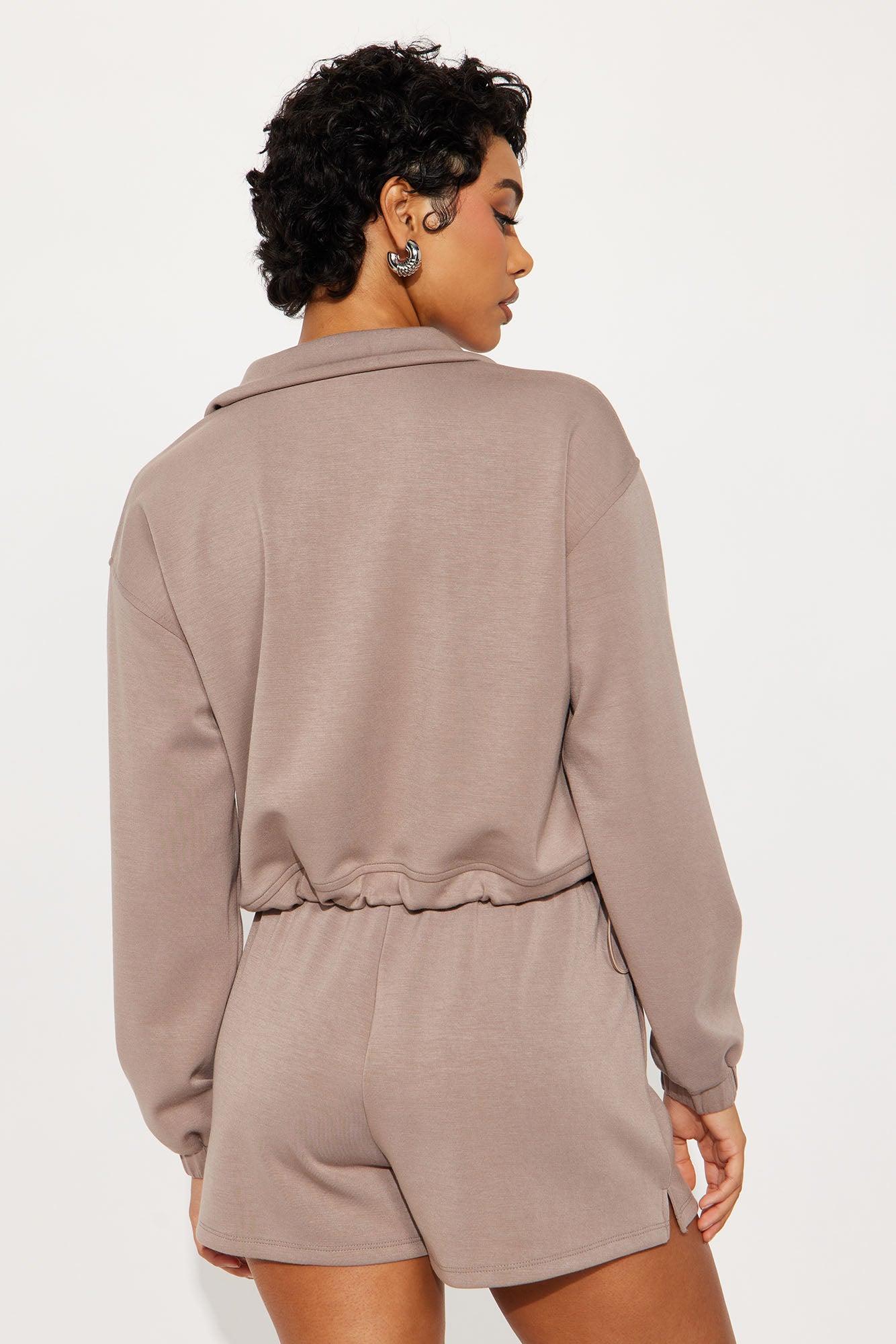 Half Time Scuba Short Set - Taupe Female Product Image