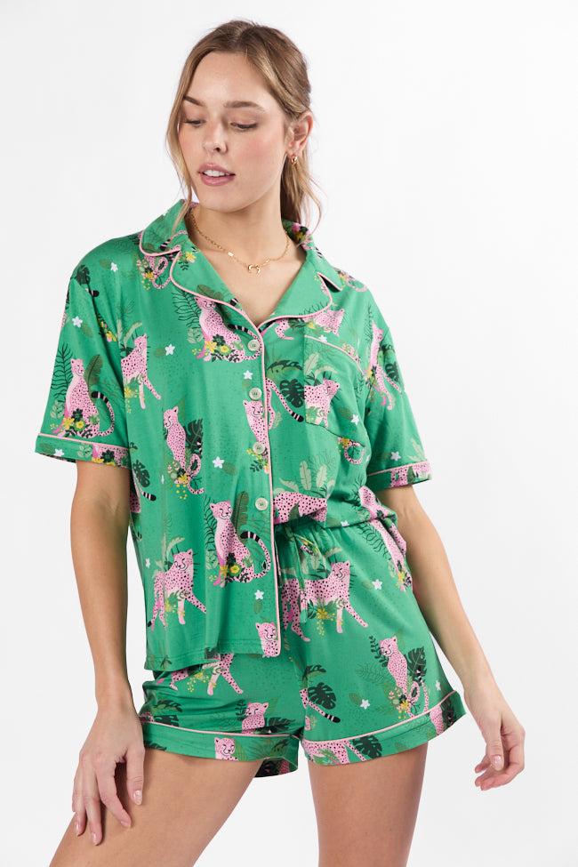 Under the Stars In The Wild Short Sleeve Pajama Top FINAL SALE Product Image