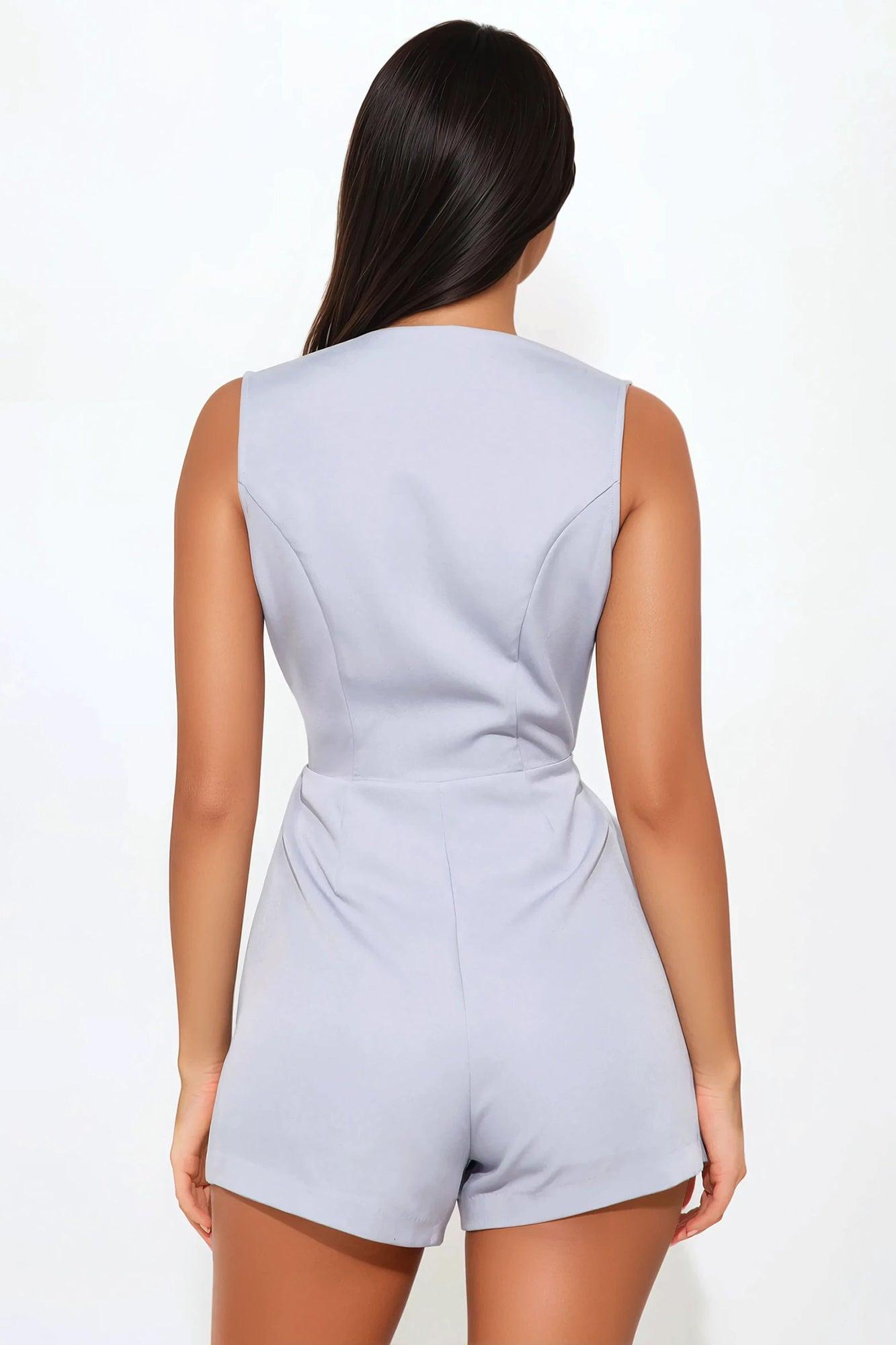 Merilyn Buckle Romper - Slate Grey Product Image