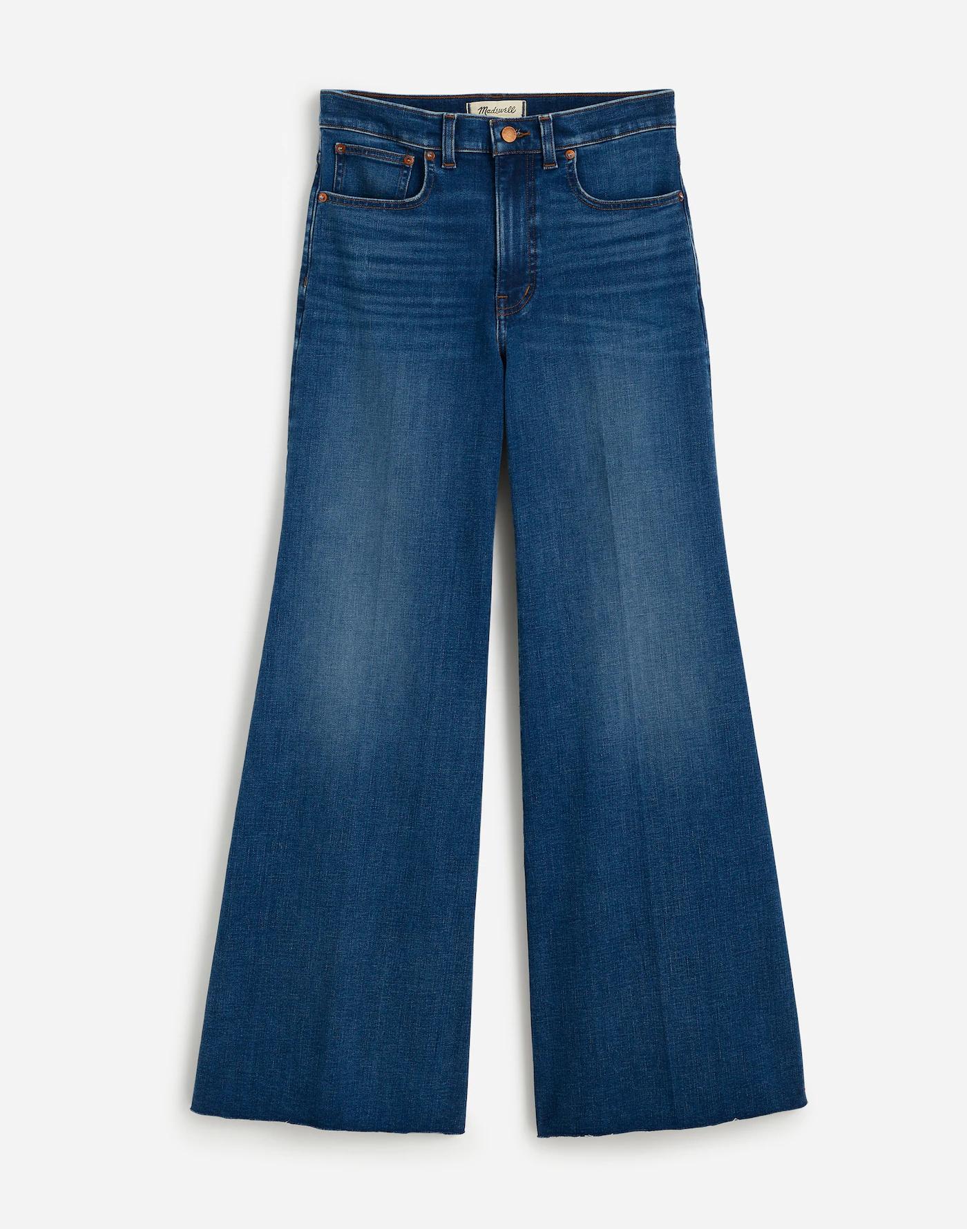 Tall Flared Wide-Leg Crop Jeans Product Image