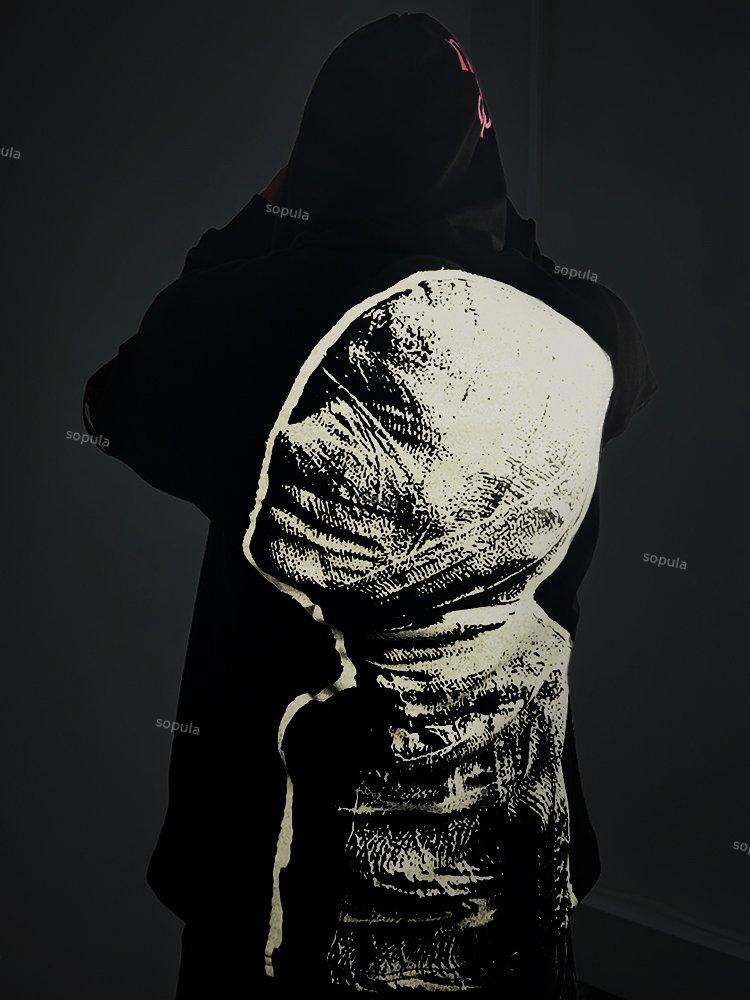 Sopula Mummy Vintage Punk Graphic Hoodie Product Image