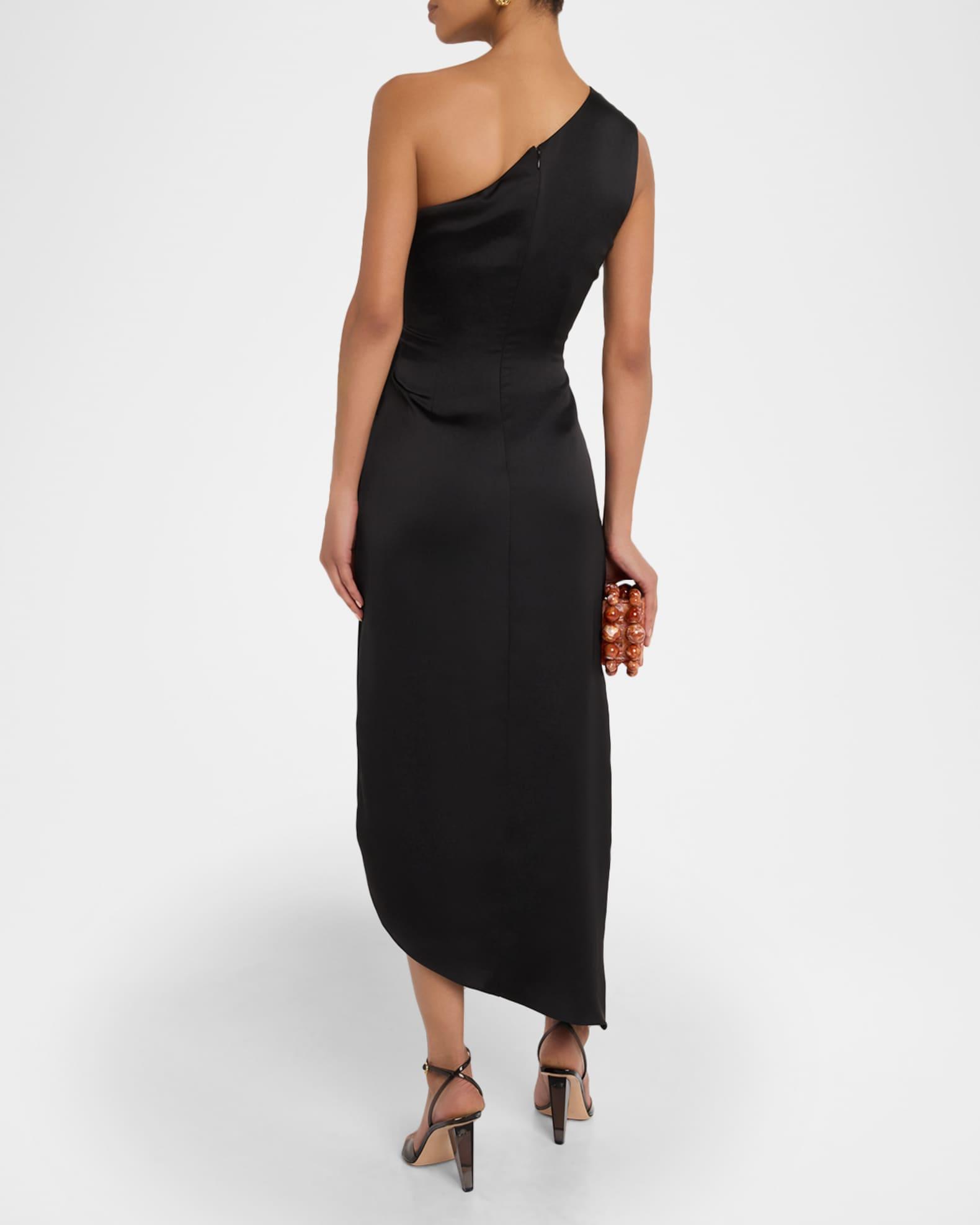 Malika Draped One-Shoulder Midi Dress Product Image