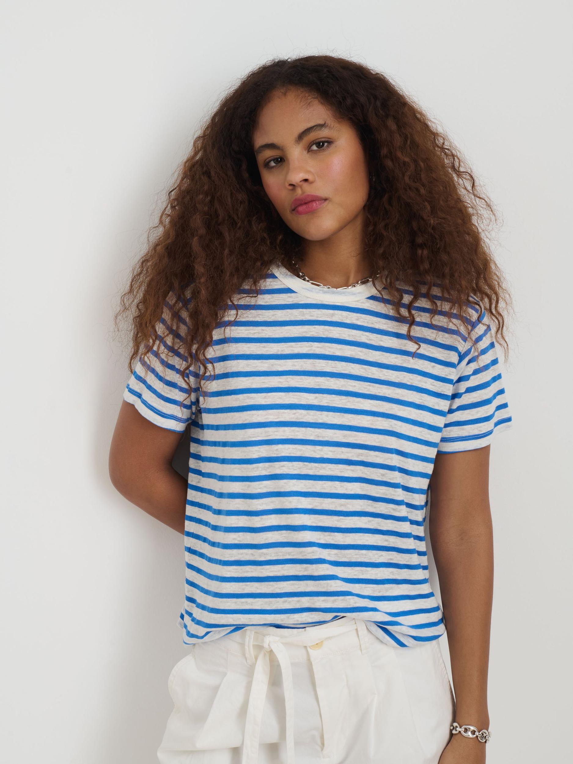 Garcon Striped Tee In Linen Cotton Product Image