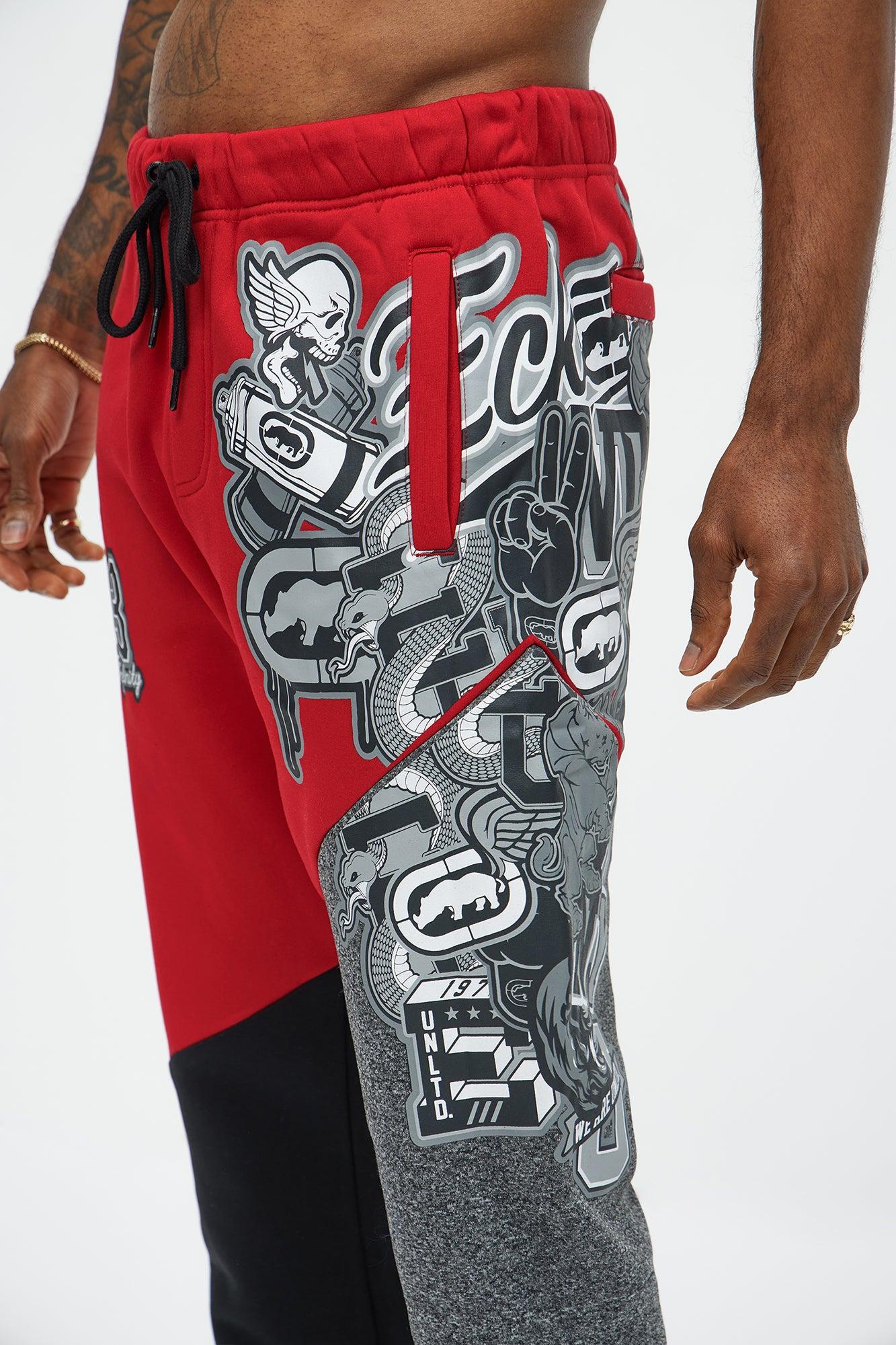 Ecko Unltd '93 Collage Jogger - Red Product Image