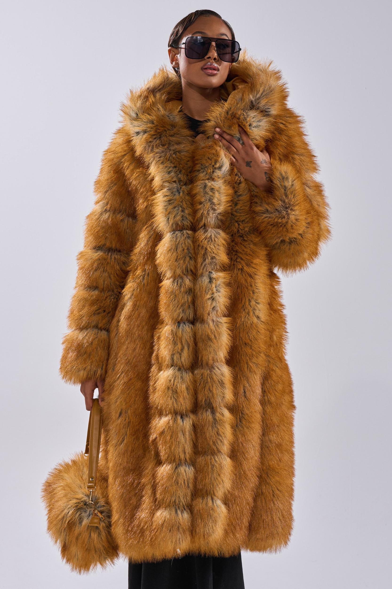 OLD MONEY FAUX FUR COAT Product Image