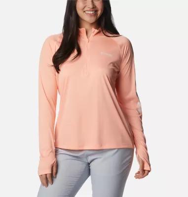 Columbia Womens PFG Tidal Tee Quarter Zip Long Sleeve Shirt- Product Image