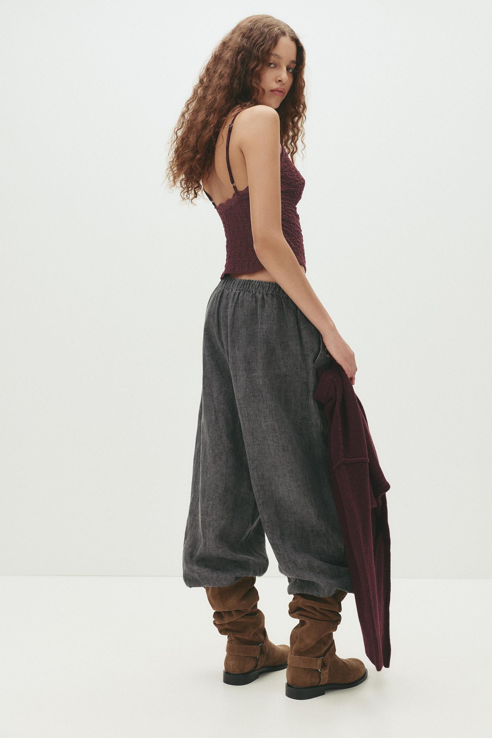 Strappy top with lace trim Product Image