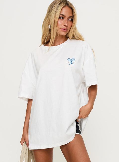 Club Polly Oversized Tee White Product Image