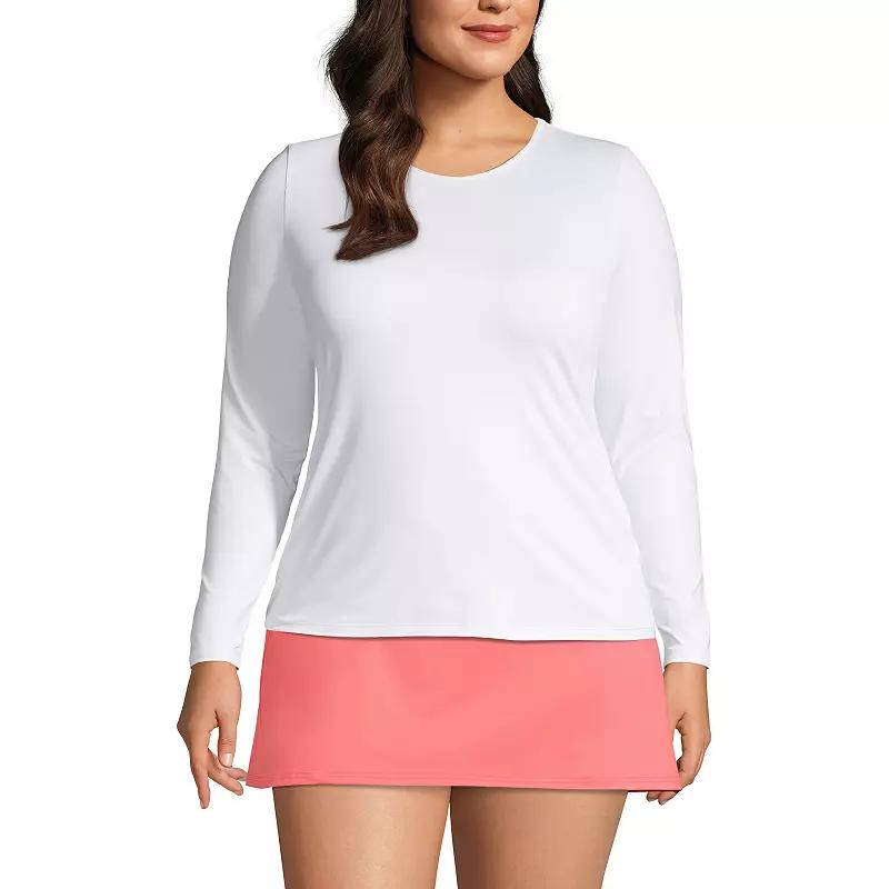 Petite Lands' End UPF 50 Long Sleeve Rash Guard, Women's,  Product Image
